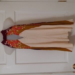 NWT FREE PEOPLE PURPLE/CREAM/ FLORAL TUNIC SZ XS